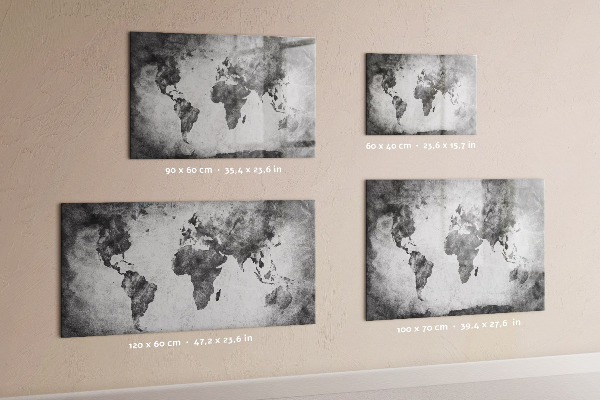 Lavagna magnetica con pennarelli Mappa del mondo con foto personali