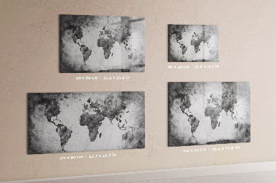 Lavagna magnetica con pennarelli Mappa del mondo con foto personali