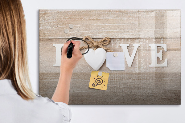 Lavagna magnetica scrivibile L'amore nelle foto e nei ricordi