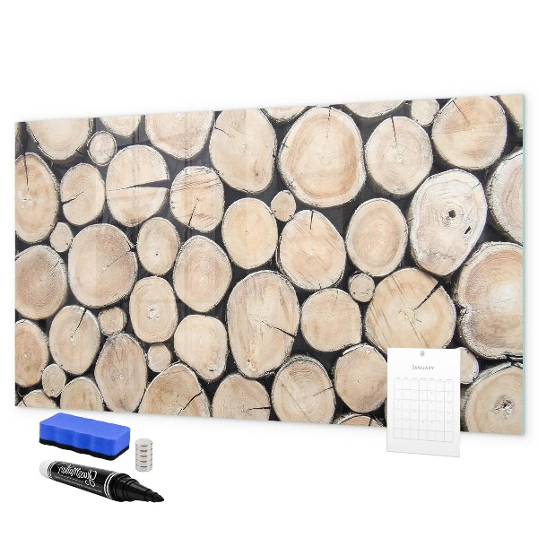 Lavagna magnetica scrivibile Legno naturale in versione moderna