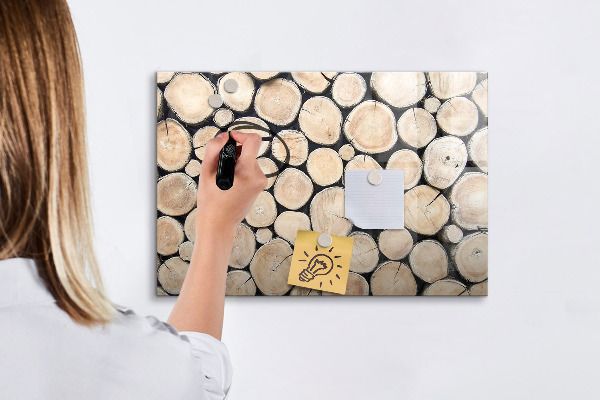 Lavagna magnetica scrivibile Legno naturale in versione moderna