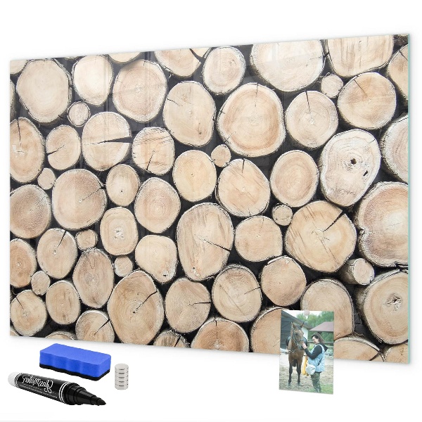 Lavagna magnetica scrivibile Legno naturale in versione moderna