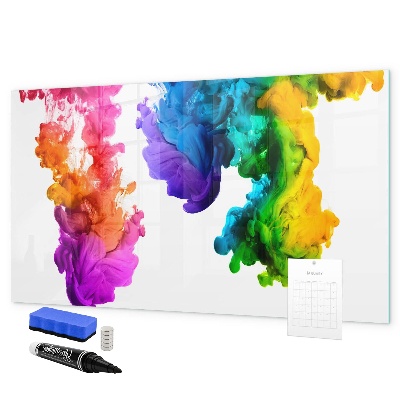 Lavagna magnetica scrivibile Nuvole colorate con foto personali