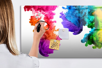 Lavagna magnetica scrivibile Nuvole colorate con foto personali