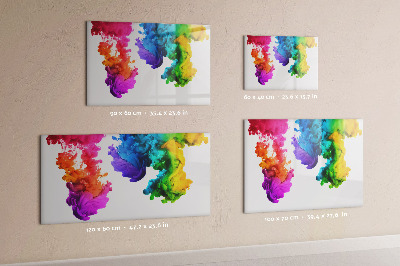 Lavagna magnetica scrivibile Nuvole colorate con foto personali