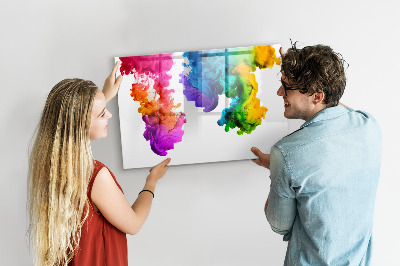 Lavagna magnetica scrivibile Nuvole colorate con foto personali