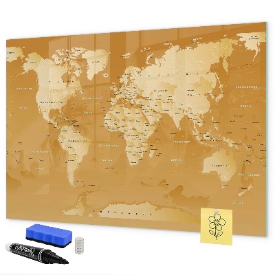 Lavagna magnetica scrivibile Mappa interattiva con foto