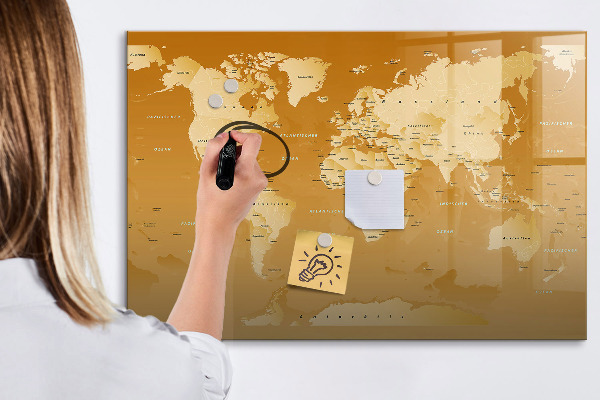 Lavagna magnetica scrivibile Mappa interattiva con foto