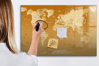 Lavagna magnetica scrivibile Mappa interattiva con foto