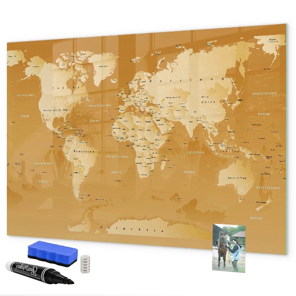Lavagna magnetica scrivibile Mappa interattiva con foto