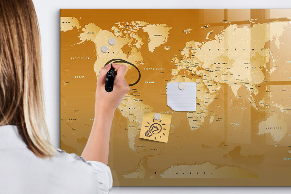 Lavagna magnetica scrivibile Mappa interattiva con foto