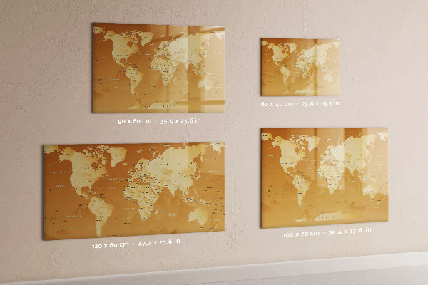Lavagna magnetica scrivibile Mappa interattiva con foto
