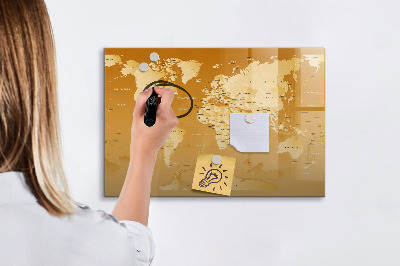 Lavagna magnetica scrivibile Mappa interattiva con foto