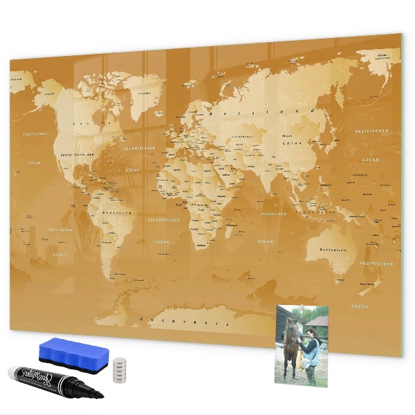 Lavagna magnetica scrivibile Mappa interattiva con foto