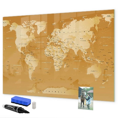 Lavagna magnetica scrivibile Mappa interattiva con foto