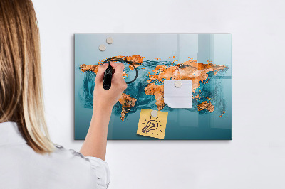 Lavagna magnetica scrivibile Un mondo interattivo con foto personali
