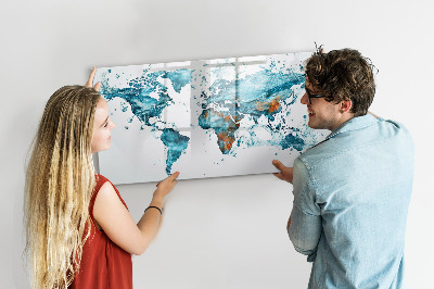 Lavagna magnetica con pennarelli Mappe idriche con ricordi personali