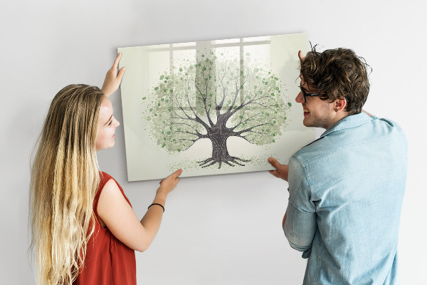 Lavagna magnetica scrivibile Albero dei ricordi con foto personali