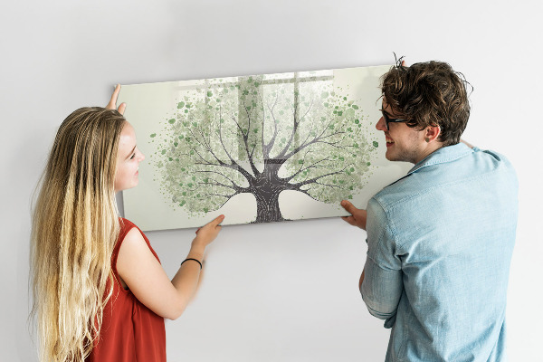 Lavagna magnetica scrivibile Albero dei ricordi con foto personali