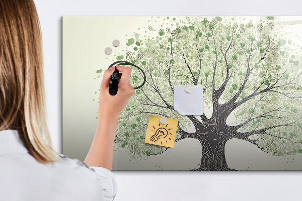 Lavagna magnetica scrivibile Albero dei ricordi con foto personali