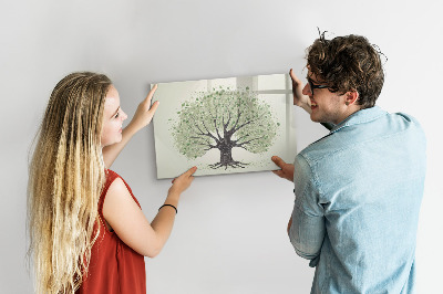 Lavagna magnetica scrivibile Albero dei ricordi con foto personali