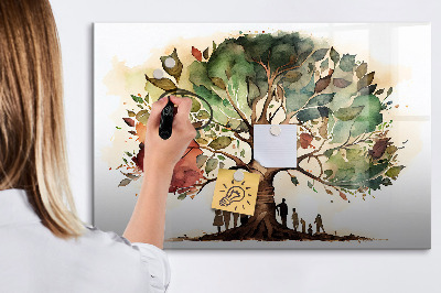 Lavagna magnetica scrivibile Albero dei ricordi con foto personali