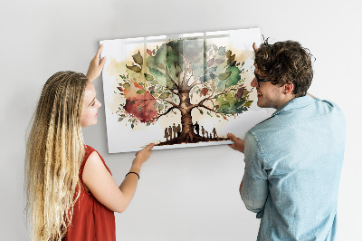 Lavagna magnetica scrivibile Albero dei ricordi con foto personali