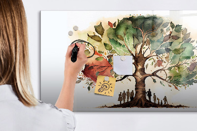 Lavagna magnetica scrivibile Albero dei ricordi con foto personali