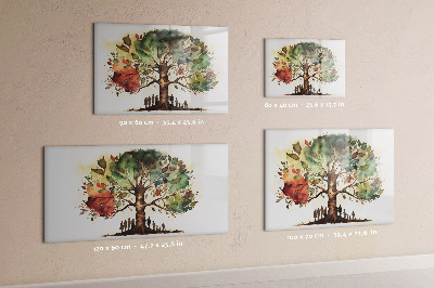 Lavagna magnetica scrivibile Albero dei ricordi con foto personali