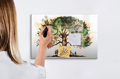 Lavagna magnetica scrivibile Albero dei ricordi con foto personali