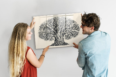 Lavagna magnetica con pennarelli Un albero dei ricordi con uno spazio per le foto