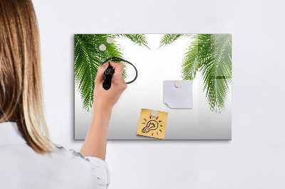 Lavagna magnetica scrivibile Pannello fotografico con motivo a palma