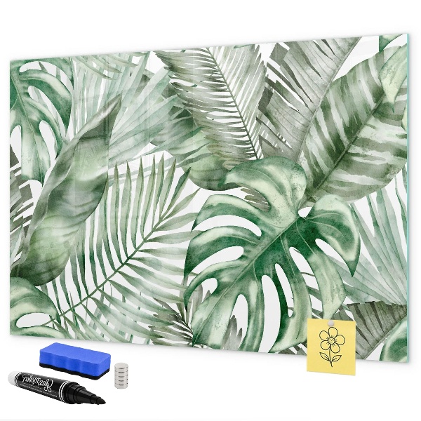 Lavagna magnetica scrivibile Poster verde con foto e accessori