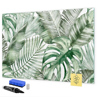 Lavagna magnetica scrivibile Poster verde con foto e accessori