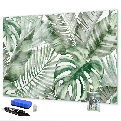 Lavagna magnetica scrivibile Poster verde con foto e accessori