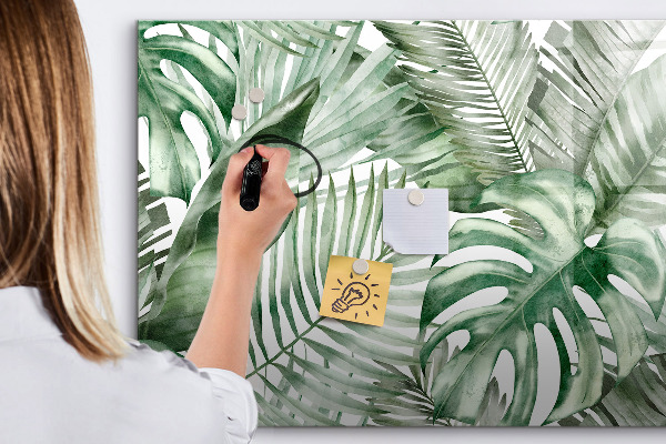 Lavagna magnetica scrivibile Poster verde con foto e accessori