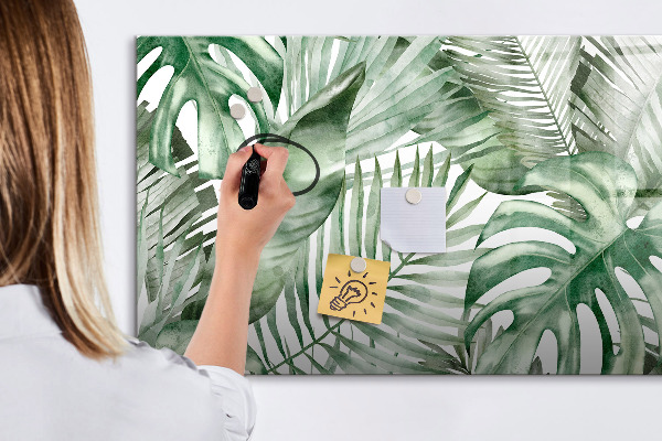 Lavagna magnetica scrivibile Poster verde con foto e accessori