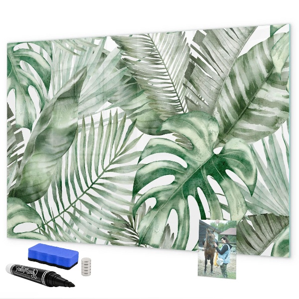 Lavagna magnetica scrivibile Poster verde con foto e accessori