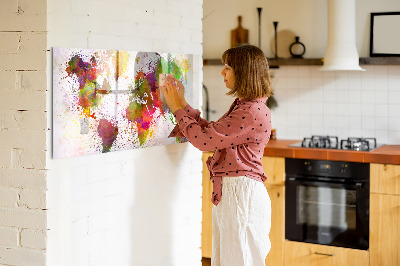 Lavagna magnetica scrivibile Mappa colorata con punti fotografici