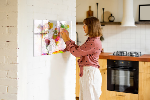Lavagna magnetica scrivibile Mappa colorata con punti fotografici
