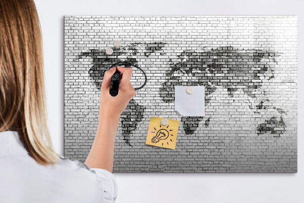 Lavagna magnetica con pennarelli Mappa interattiva per la visualizzazione di foto
