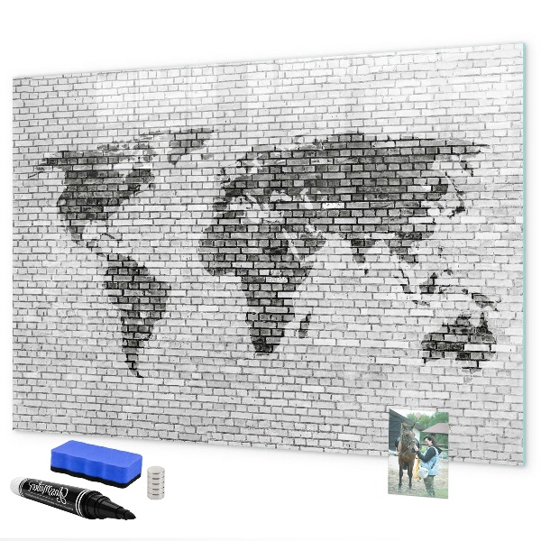 Lavagna magnetica con pennarelli Mappa interattiva per la visualizzazione di foto