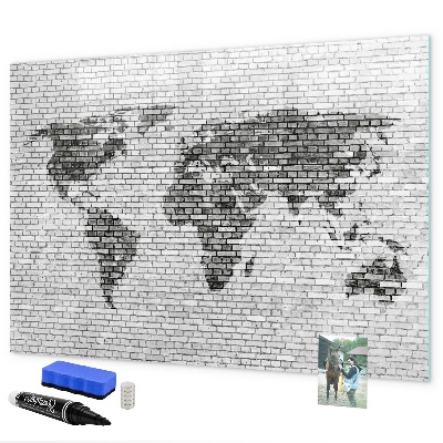 Lavagna magnetica con pennarelli Mappa interattiva per la visualizzazione di foto