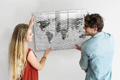 Lavagna magnetica con pennarelli Mappa interattiva per la visualizzazione di foto