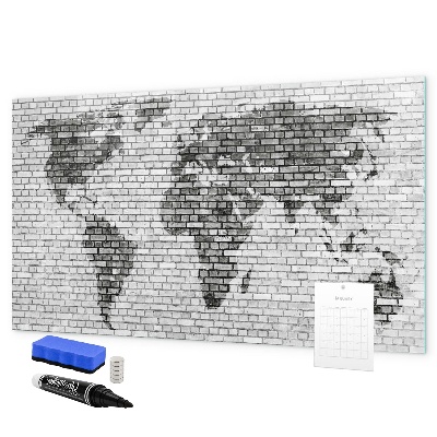 Lavagna magnetica con pennarelli Mappa interattiva per la visualizzazione di foto