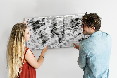 Lavagna magnetica con pennarelli Mappa interattiva per la visualizzazione di foto