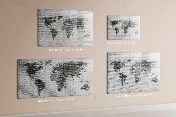 Lavagna magnetica con pennarelli Mappa interattiva per la visualizzazione di foto