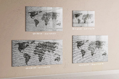 Lavagna magnetica con pennarelli Mappa interattiva per la visualizzazione di foto