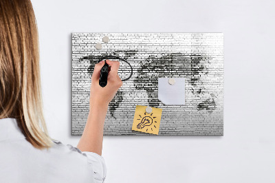 Lavagna magnetica con pennarelli Mappa interattiva per la visualizzazione di foto