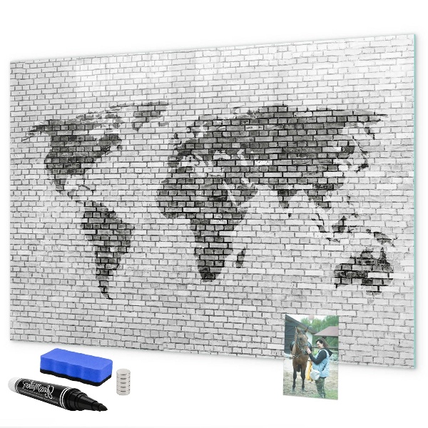 Lavagna magnetica con pennarelli Mappa interattiva per la visualizzazione di foto